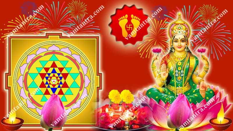 energized shri yantra with diwali pooja